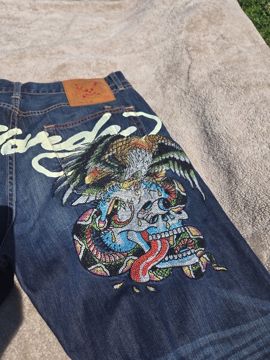 DSQUARED2 Other - DSQUARED2 Dark Blue Men’s Jeans with Multicolor Embroidered Skull & Snake